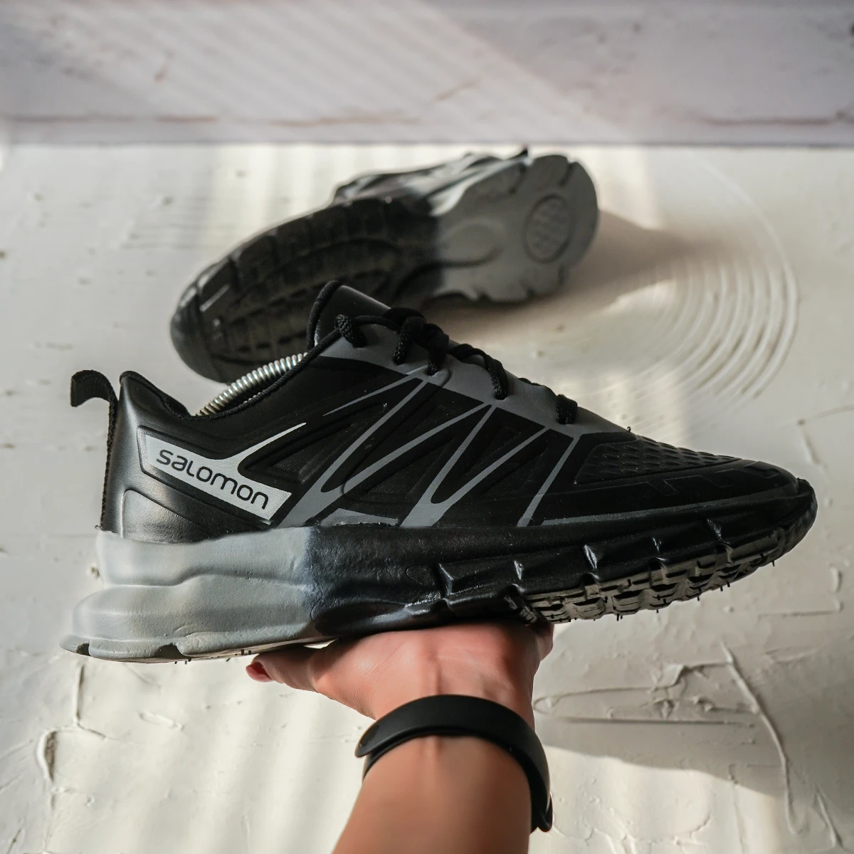 کفش ورزشی مردانه مشکی طوسی مدل simba