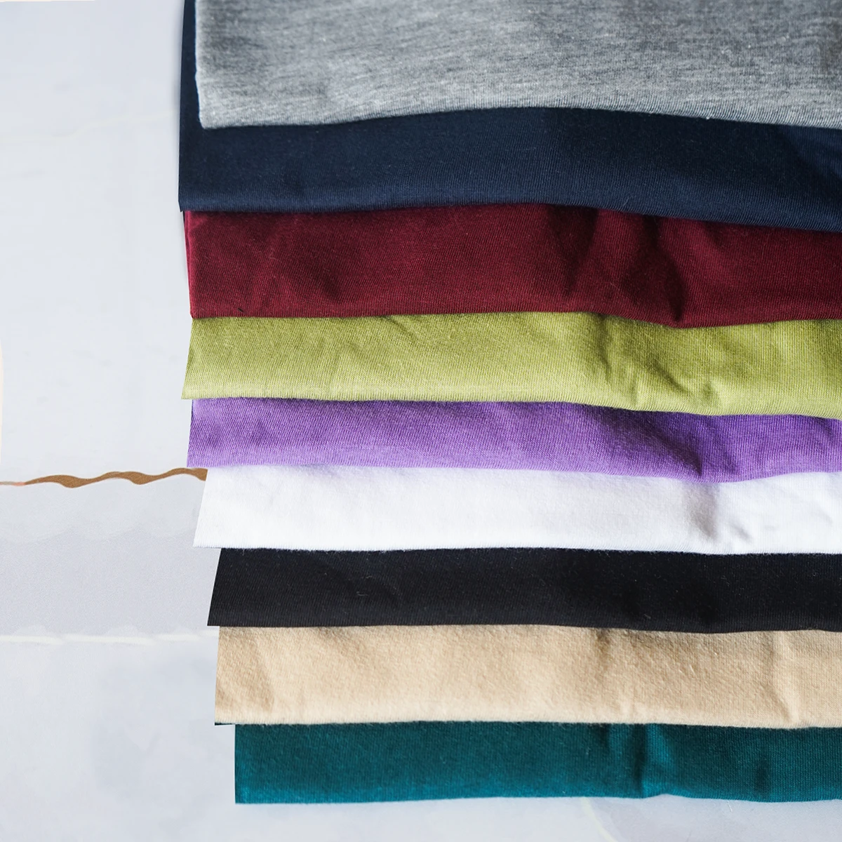 تیشرت ساده آبی کاربنی مردانه مدل Vala