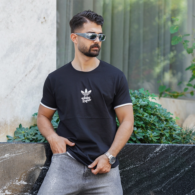 تیشرت مردانه Adidas مشکی مدل T60