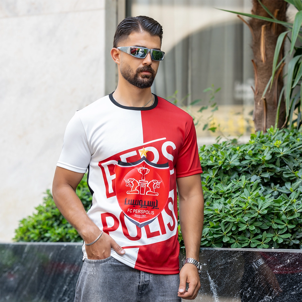 تیشرت مردانه پرسپولیس مدل 1967