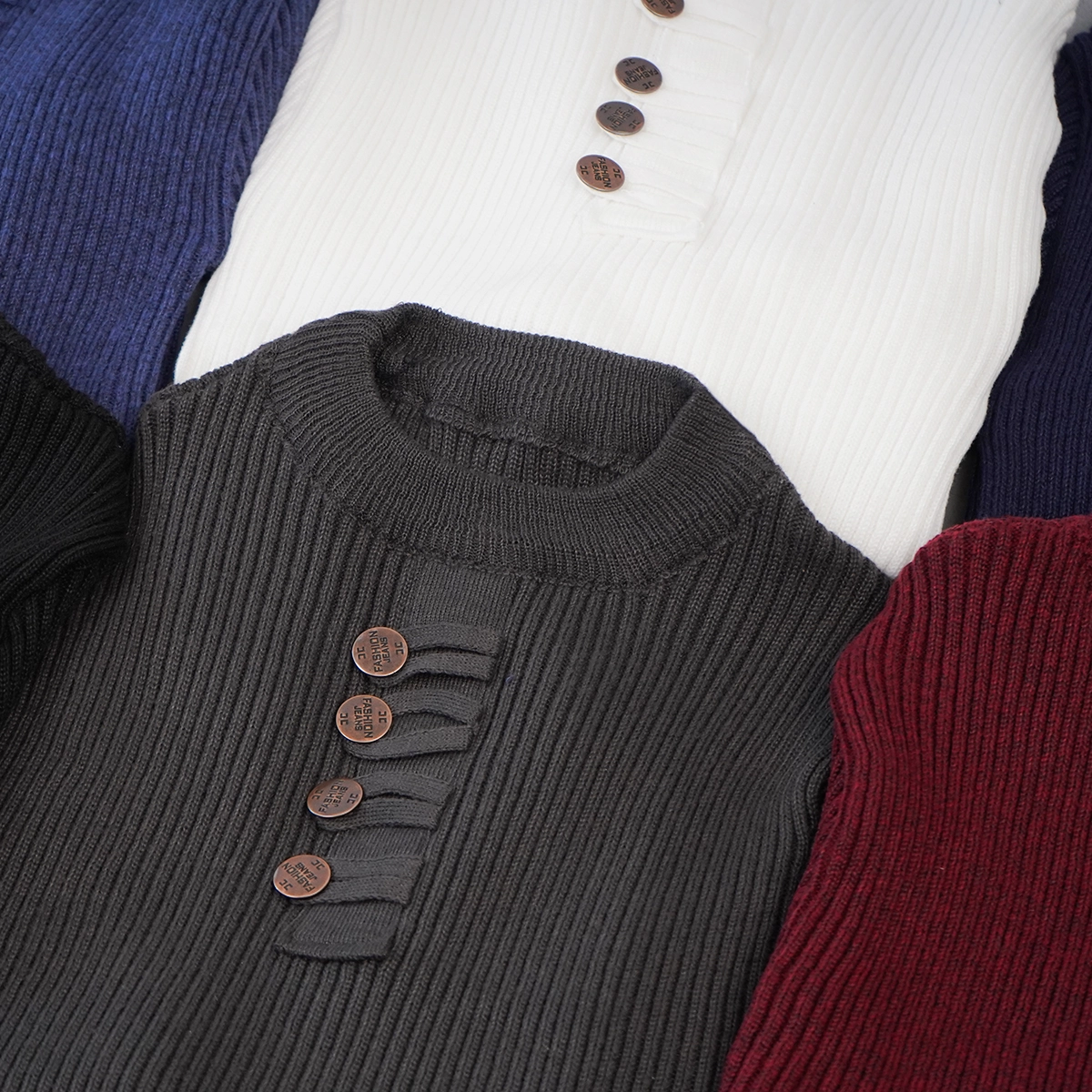 بافت مردانه طوسی مدل دکمه ای