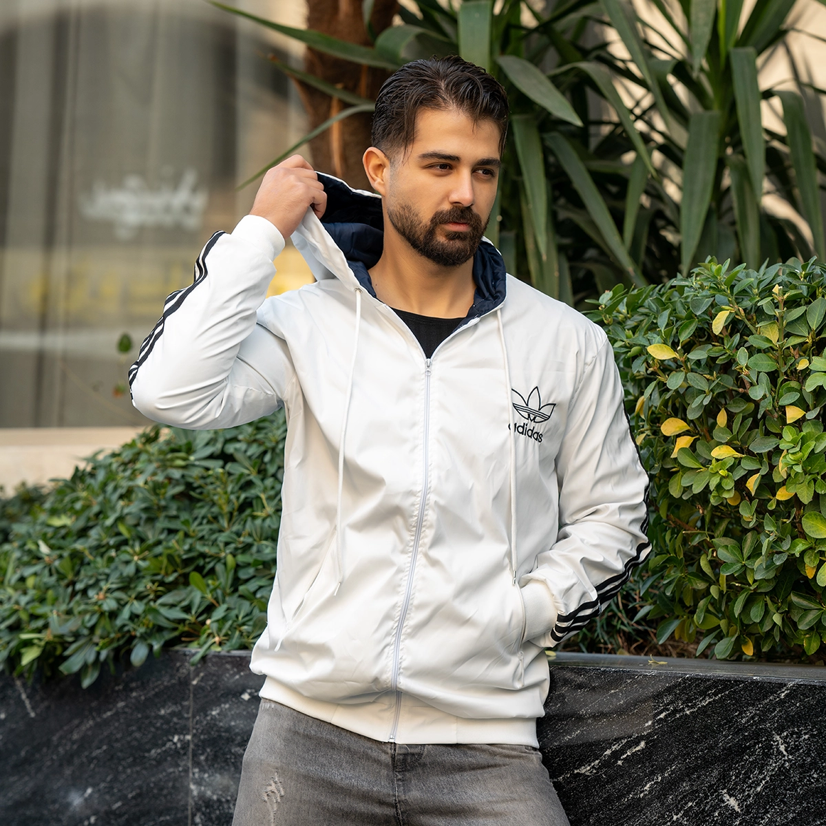 کاپشن بادی مردانه سفید مدل P300