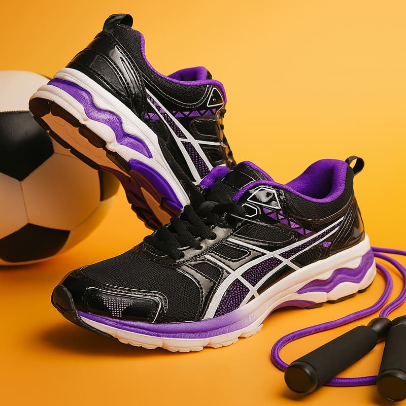 کفش ورزشی مردانه مشکی بنفش مدلRadman