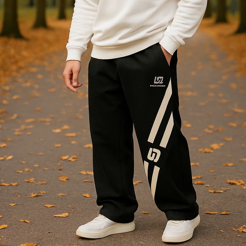 شلوار بنگال کش ۲ نوار مدل shayan-مشکی