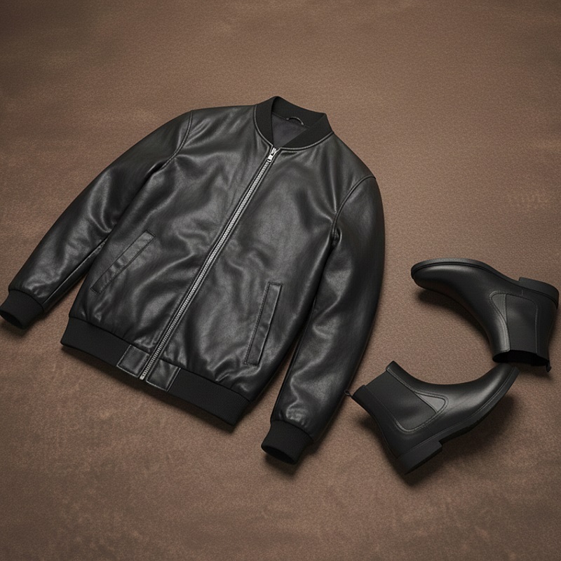 پکیج کاپشن Artim نیم بوت مردانه مشکی مدل Rad