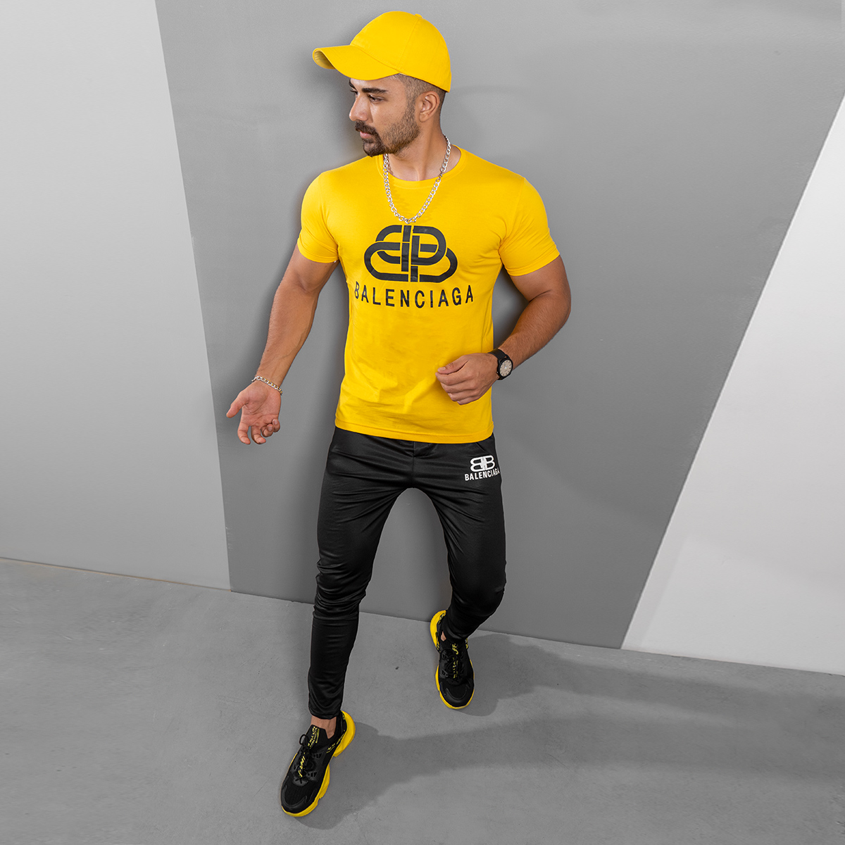 ست تیشرت شلوار Balenciaga مردانه مدل Petino