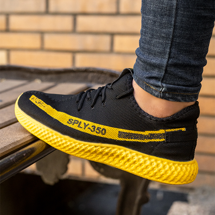 کفش ورزشی Sply-350 مردانه مشکی زرد مدلYogi