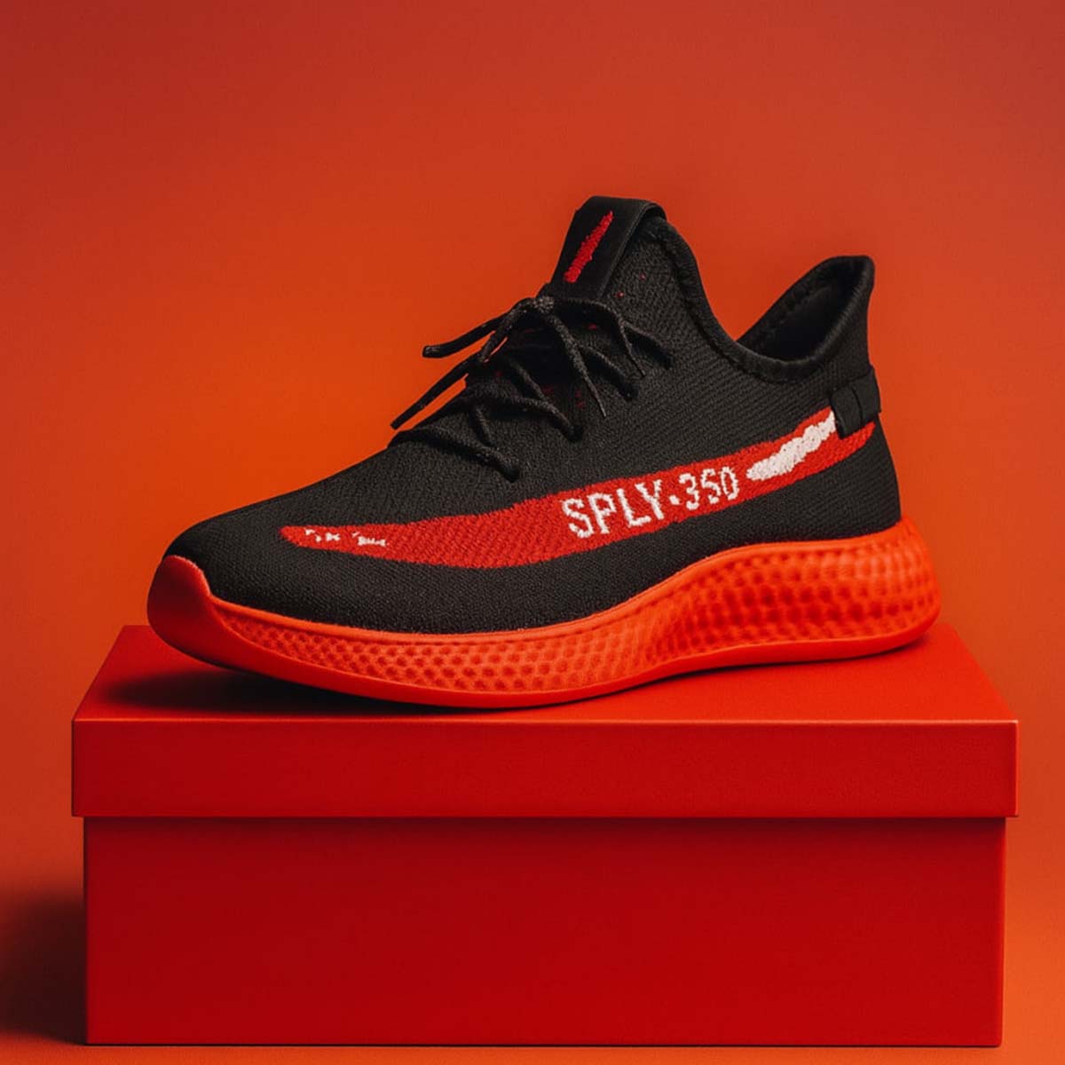 کفش ورزشی Sply-350 مردانه مشکی قرمز مدلYogi