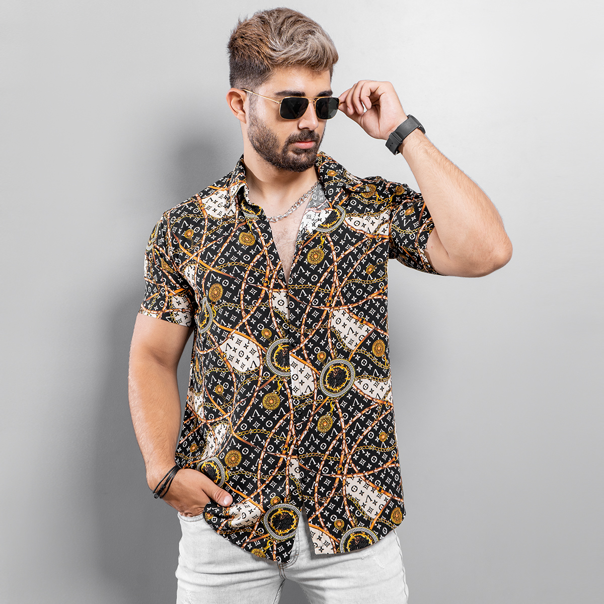 پیراهن هاوایی (T)مردانه مدل Samir