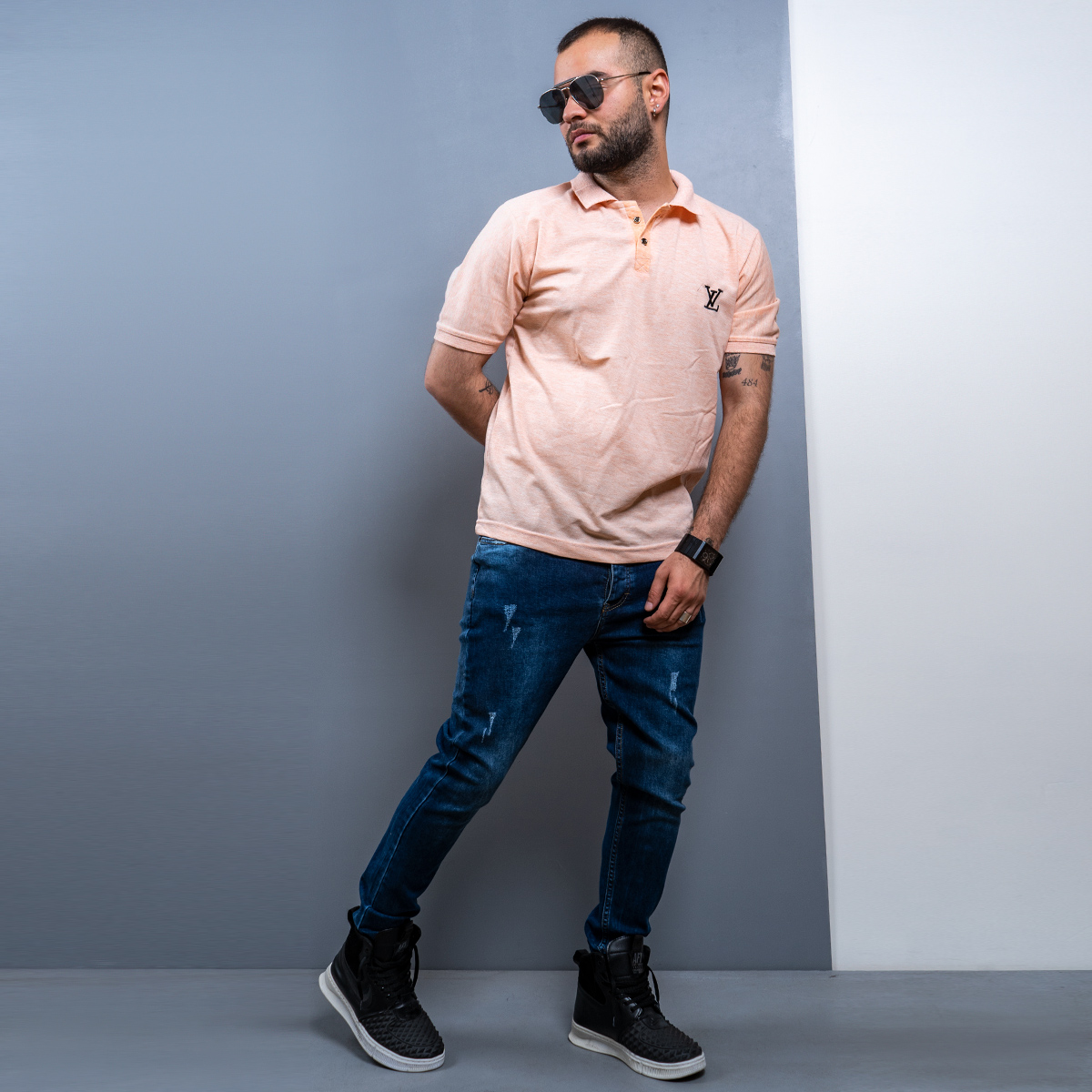 تیشرت جودون گلبهی مردانه LV(T)