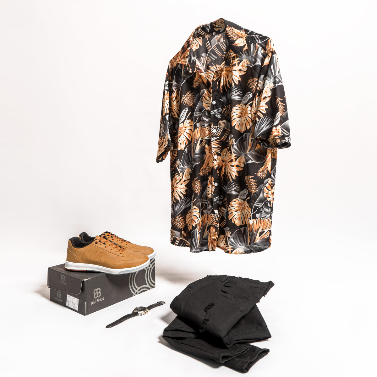 پیراهن هاوایی مردانه(T) مدل Faran