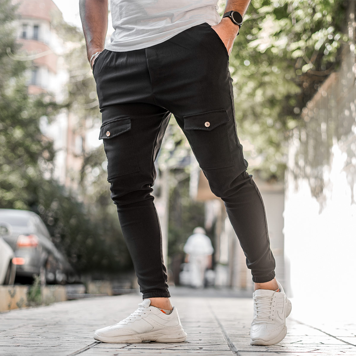 شلوار اسلش مشکی مردانه مدلNitan