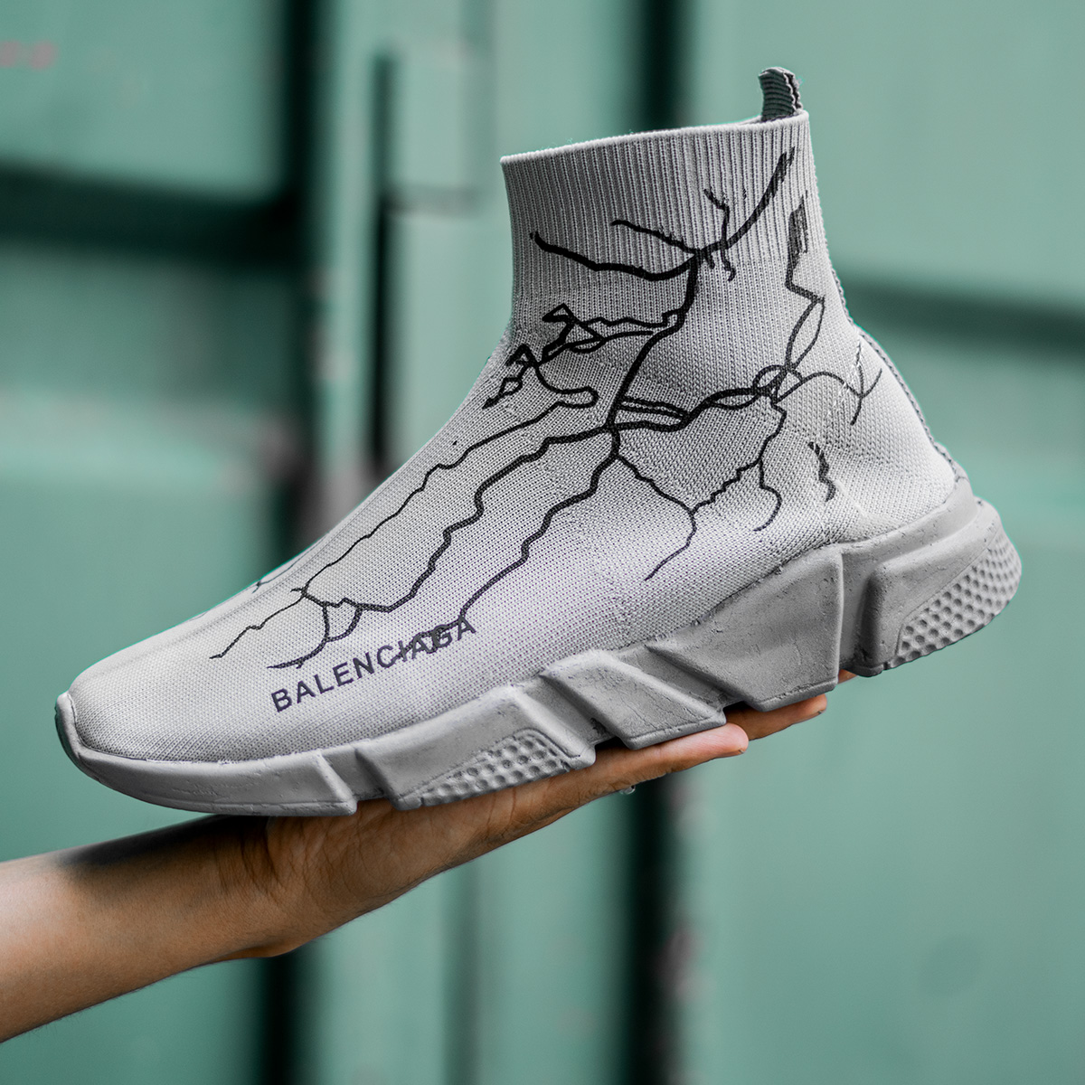 کفش ورزشی Balenciagaمردانه طوسی مدلAgras